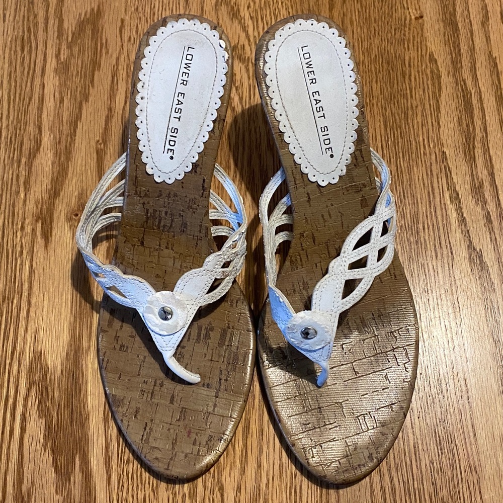 Lower East Side White 8.5W Sandals Summer Wedding Guest Fall